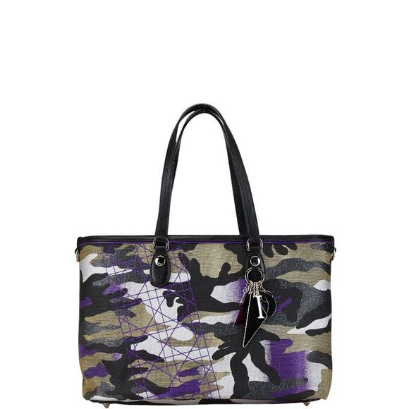 Dior Anselm Reyle Camouflage Tote Bag Canvas Leather - Picture 1 of 6